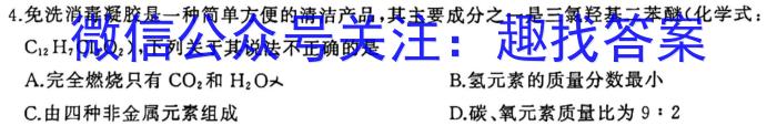 万友2022-2023学年下学期七年级教学评价四(期末)化学