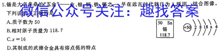 安徽省淮南市2022-2023学年度第二学期八年级期末质量检测化学