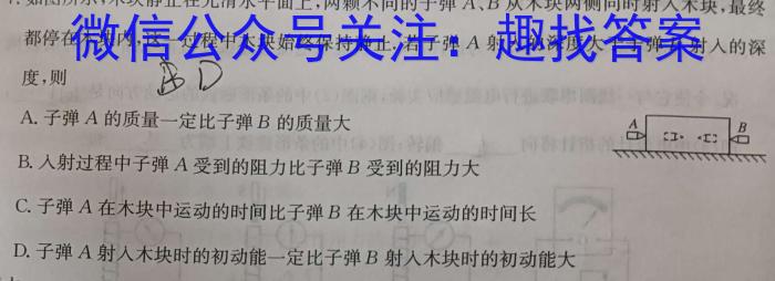 山西省2023年初中学业水平考试模拟题一.物理