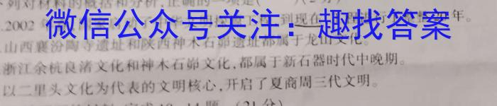 文博志鸿 2023年河南省普通高中招生考试模拟试卷(压轴一)语文