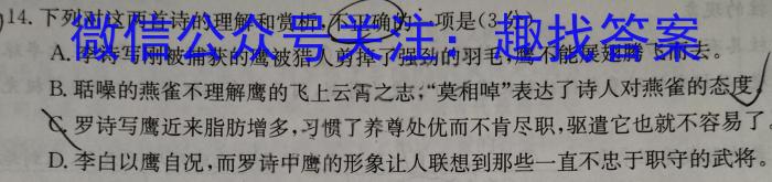 2023年陕西省初中学业水平考试全真模拟押题卷(一)语文