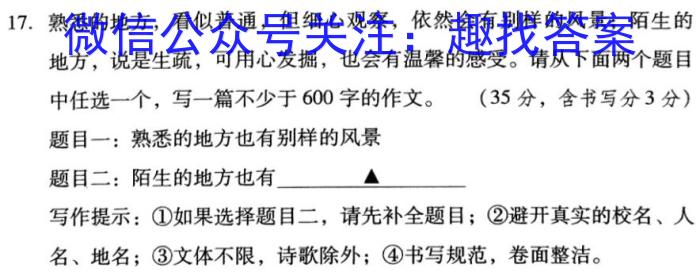 河池市2023年春季学期高一年级期末教学质量检测语文