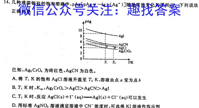 一步之遥 2023年河北省初中毕业生升学文化课考试模拟考试(十四)化学