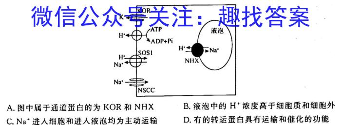 山西省2023年中考考前信息试卷(一)1生物