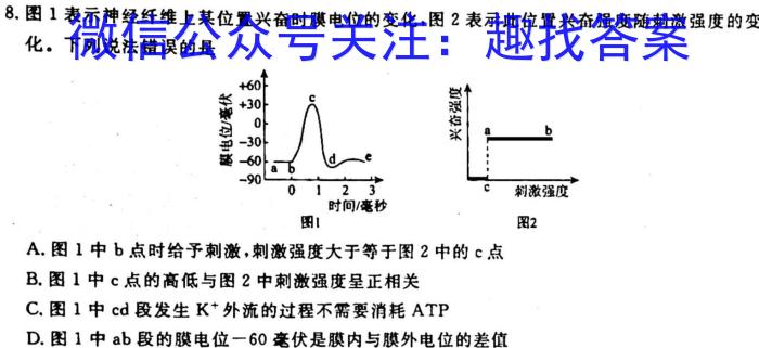 名师卷 2023届普通高等学校招生全国统一考试仿真模拟卷生物