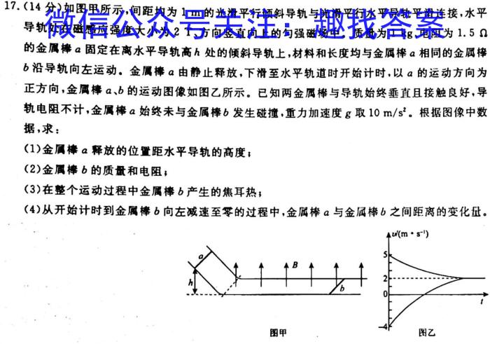 2024-2023学年度第二学期高二年级大通县期末联考(232775Z)q物理