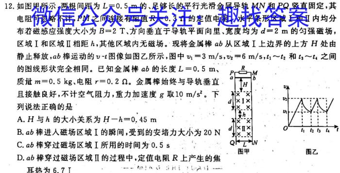 天一大联考·皖豫名校联盟2022-2023学年(下)高二年级阶段性测试(期末).物理