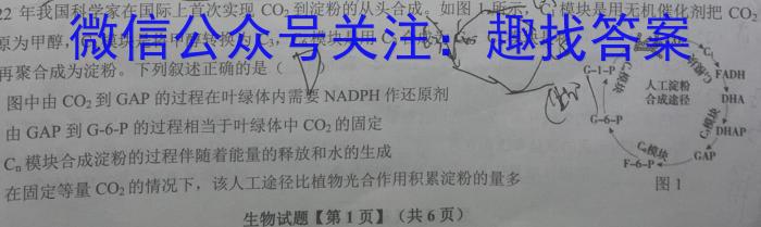 天一大联考 2022-2023学年高二年级阶段性测试(五)生物