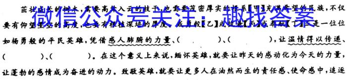 安徽省毫州市涡阳县2022-2023学年度八年级第二学期期末质量检测语文