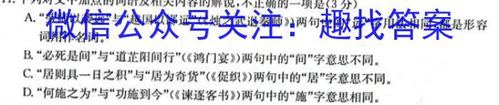 天一大联考·皖豫名校联盟2024-2023学年(下)高二年级阶段性测试(期末)语文