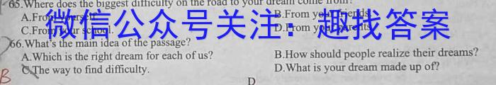 江西省宜春市2023年初中学业水平适应性考试（6月）英语试题