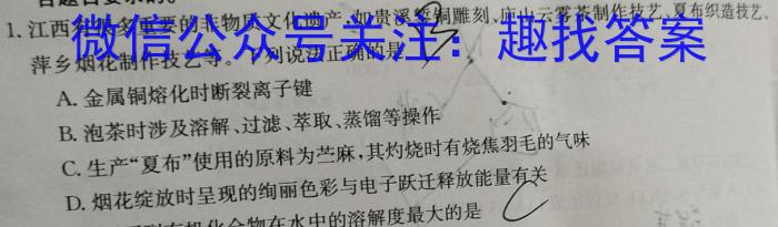 江西省2023届九年级考前适应性评估（三）（8LR）化学