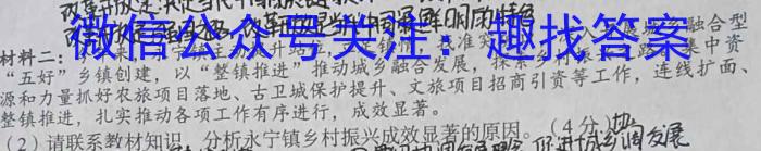 文博志鸿 2023年河南省普通高中招生考试模拟试卷(冲刺一)政治1