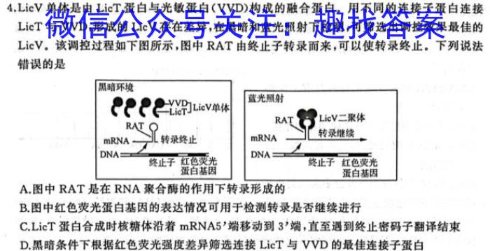 山西省2023年九年级教学质量监测卷（6月）生物