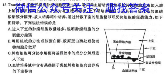 2023年临沂市初中学业水平考试二轮模拟试题生物