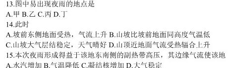 文博志鸿 2023年河南省普通高中招生考试模拟试卷(冲刺一).地理