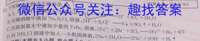 2023年安徽A10联盟高二6月联考化学