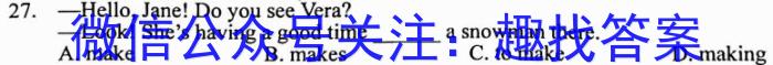 2023年陕西省初中学业水平考试全真模拟押题卷(二)英语