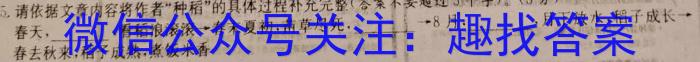 天一大联考 2022-2023学年第二学期高一期末调研考试语文