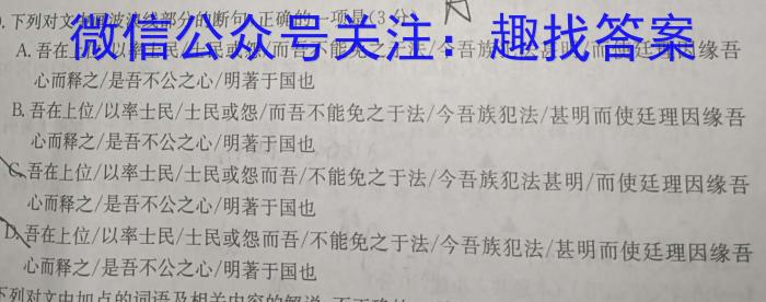 2023年陕西省初中学业水平考试信心提升卷（A）语文