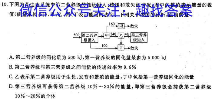 [启光教育]2023年河北省初中毕业生升学文化课模拟考试(三)(2023.6)生物