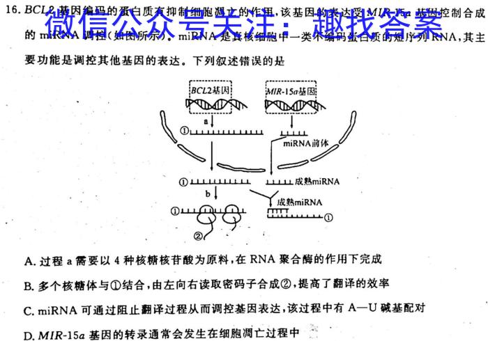 2022-2023学年陕西省高一6月联考(标识✿)生物