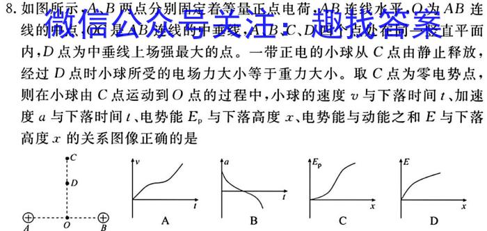 黑龙江2024~2023学年度下学期高二期末联考试卷(232760D)q物理