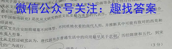 2023届陕西省九年级教学质量检测(✰)语文