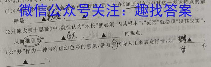 安徽省2022~2023学年度第二学期高二5月联考(3478B)语文