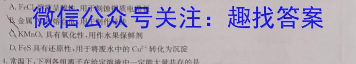 山西省2022~2023年度高二摸底联考X化学