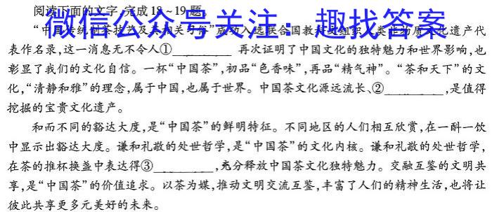 炎德英才 名校联考联合体2023年春季高二期末联考暨新高三适应性联合考试(6月)语文