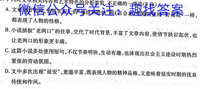 江西省2023年初中学业水平考试冲刺练习(二)语文