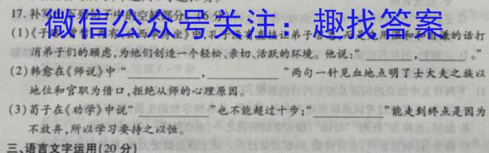 衡水金卷先享题2024届高三周测卷 新高考语文