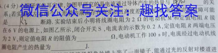 2023年广西示范性高中高二联合调研测试(2023.6).物理