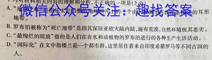 2022-2023学年安徽省九年级教学质量检测（八）语文