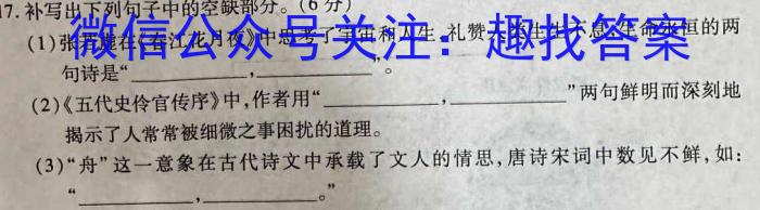 2024届江西“三新”协同教研共同体高三摸底联考(7月)语文