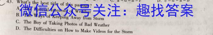 名师卷 2023届普通高等学校招生全国统一考试仿真模拟卷英语试题