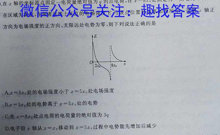 【云师大附中】 2024届云南省师范大学附属中学高三适应性月考（一）l物理