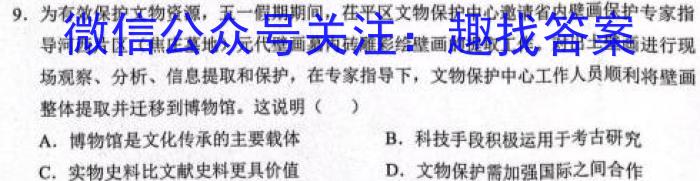 广东省东莞市大朗启东学校2023-2024学年第一学期八年级开学测试卷历史