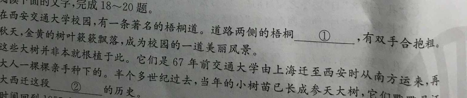 江西省2023-2024学年度高二年级10月联考语文