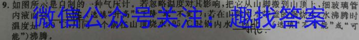 2024届湖南省高三入学摸底联考(8月)q物理