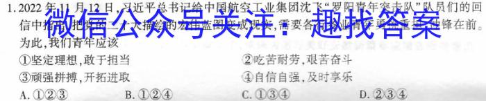 山西省九年级2023-2024学年新课标闯关卷（九）SHX政治~