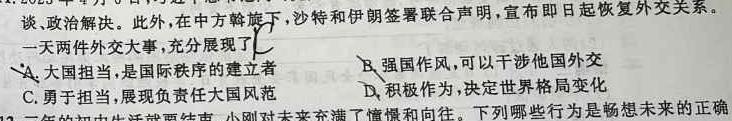 【精品】山西省2024年临汾市高考考前适应性训练考试[临汾三模](三)3思想政治