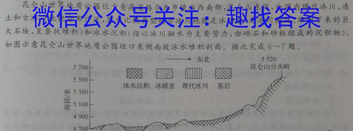 百师联盟2024届高三一轮复习联考(一)q地理