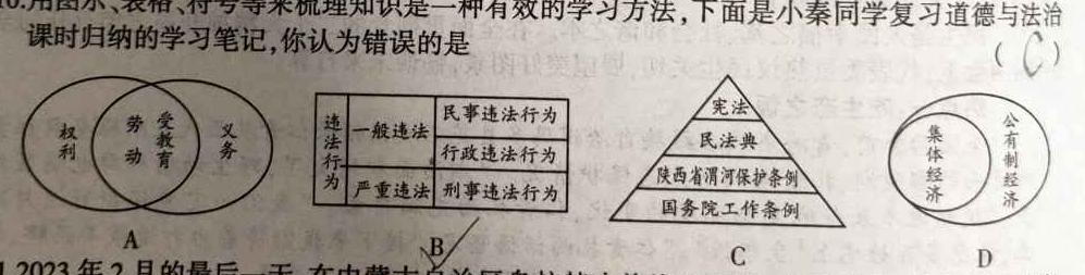 文博志鸿 2024年河北省初中毕业生升学文化课模拟考试(密卷二)思想政治部分