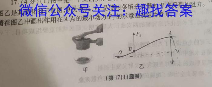 浙江强基联盟2023学年第一学期高三年级9月联考(铅笔 ZJ)q物理