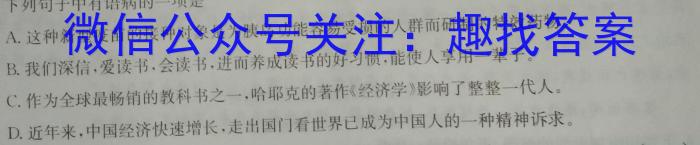 2023-2024学年安徽省九年级教学质量检测（一）语文
