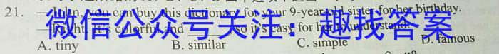 河南省新高中创新联盟TOP二十名校高二年级9月调研考试（242036D）英语
