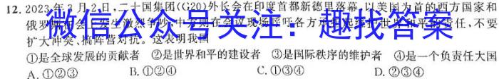 2025届普通高等学校招生统一考试青桐鸣高二9月大联考政治~