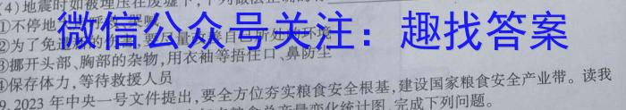 山西省九年级2023-2024学年新课标闯关卷（四）SHX地.理